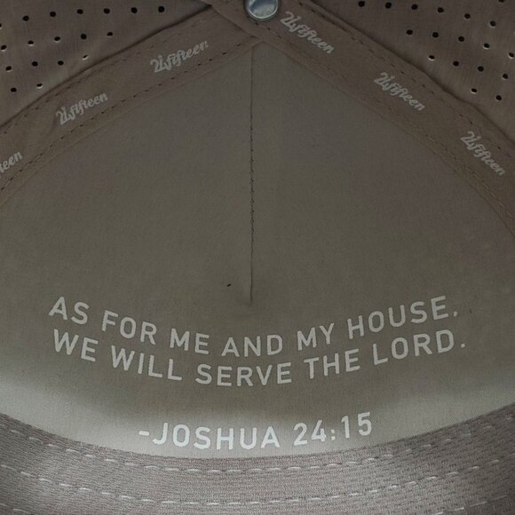 NEW 24 Fifteen The Alpha Grey Hat Ball Cap 6 Panel Snap Back Joshua 24:15 Jesus - Picture 3 of 11